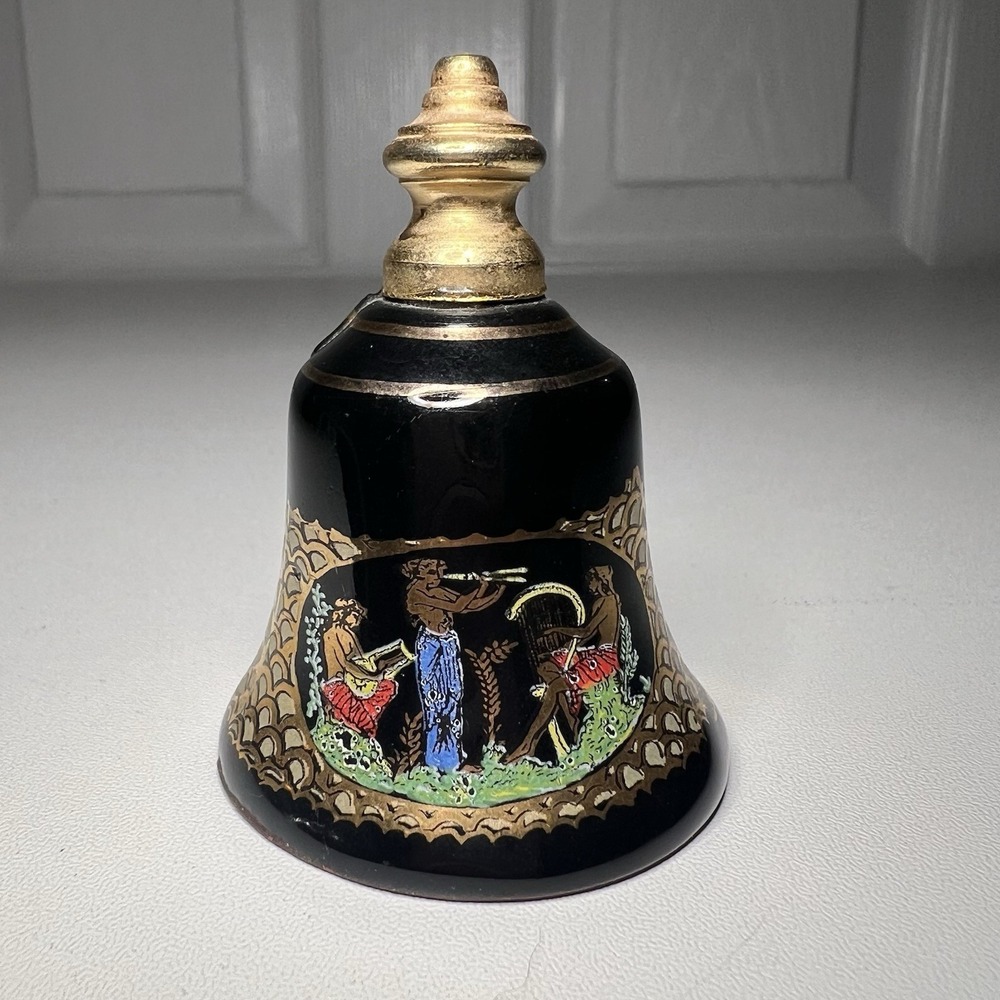 Greek-inspired Musical Scene Gold Accent Bell‎